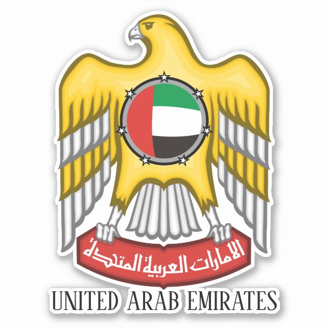 UAE National emblem Patriotic Sticker (Front)