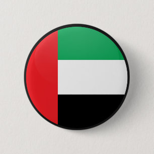 Uae quality Flag Circle Pinback Button