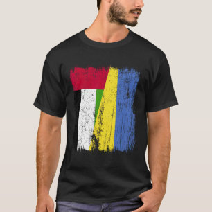 Uae Ukraine Half Flag Emirati Ukrainian Heritage T-Shirt