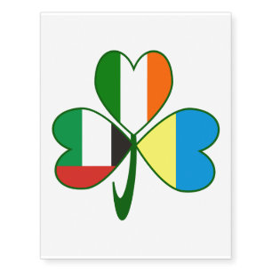 UAE UKraine Ireland Shamrock Temporary Tattoos