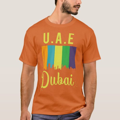 UAE United Arab Emirates Abu Dhabi Dubai Skyline H T_Shirt