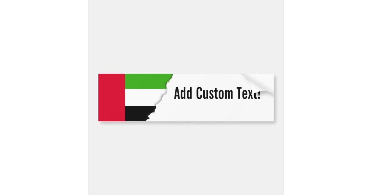UAE United Arab Emirates Flag Bumper Sticker Zazzle