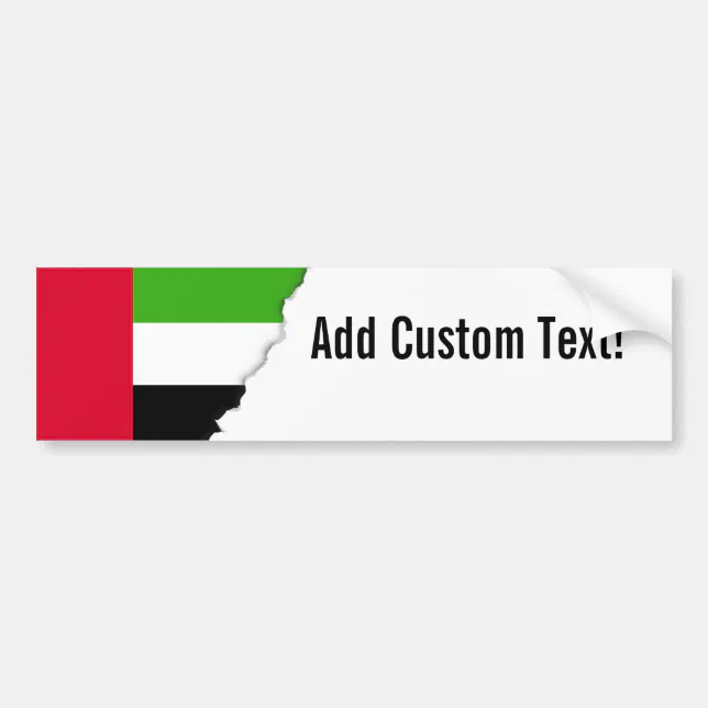 UAE United Arab Emirates Flag Bumper Sticker Zazzle