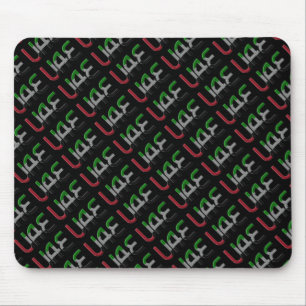 UAE United Arab Emirates Flag Colors Typography Mouse Pad
