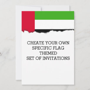 UAE United Arab Emirates Flag Invitation