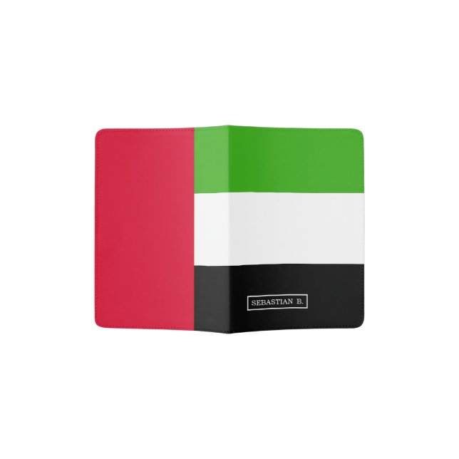 UAE United Arab Emirates Flag Passport Holder (Opened)