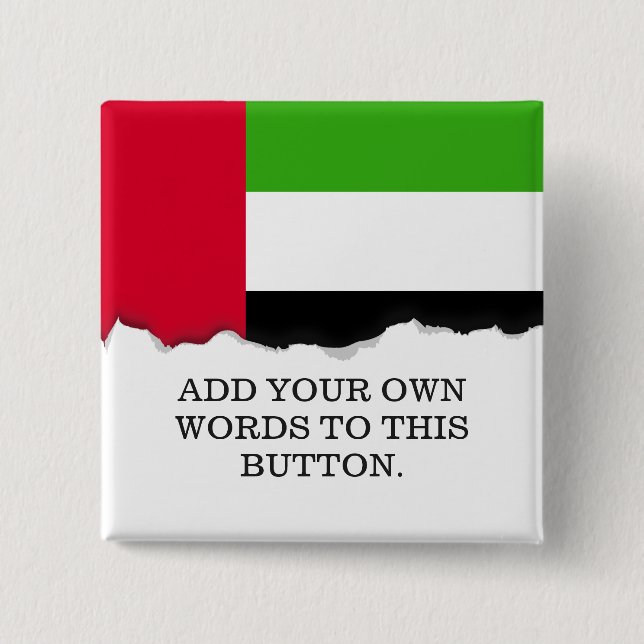 UAE United Arab Emirates Flag Pinback Button (Front)