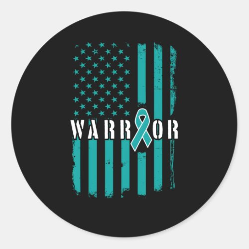 Ual Assault And Violence Awareness Month Warrior Classic Round Sticker