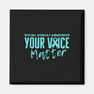 Ual Ault Awareness 2025 Teal Ribbon Your Voice S  Magnet