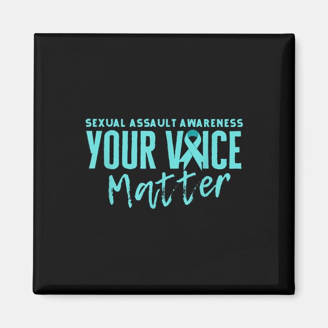 Ual Ault Awareness 2025 Teal Ribbon Your Voice S  Magnet (Front)