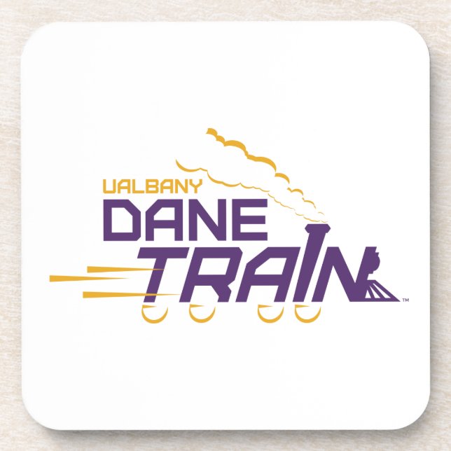 UAlbany Dane Train Logo Beverage Coaster (Front)