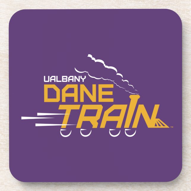 UAlbany Dane Train Logo Beverage Coaster (Front)
