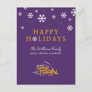 UAlbany Dane Train Logo Holiday Postcard
