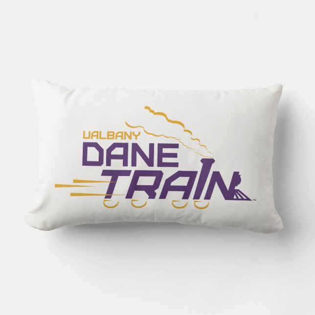 UAlbany Dane Train Logo Lumbar Pillow (Front)