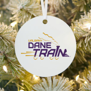 UAlbany Dane Train Logo Metal Ornament