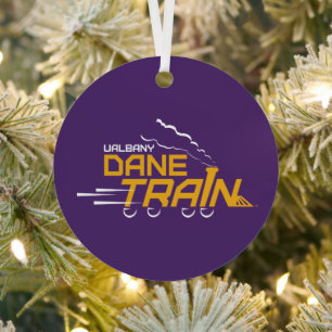 UAlbany Dane Train Logo Metal Ornament