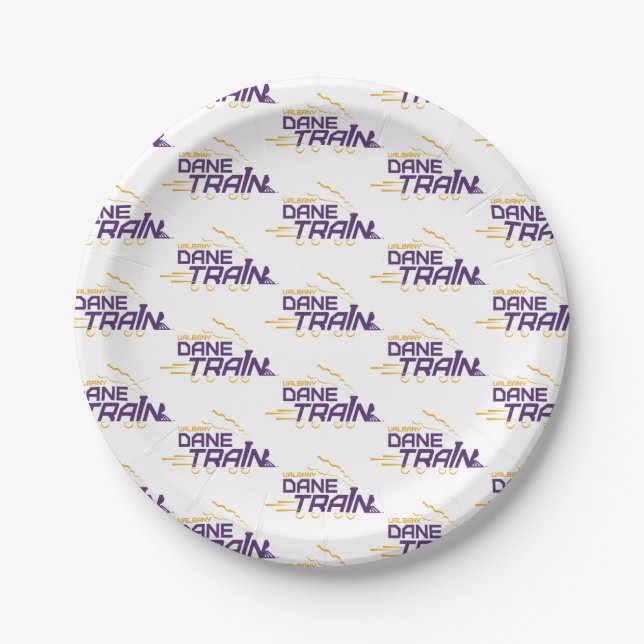 UAlbany Dane Train Logo Paper Plates (Front)