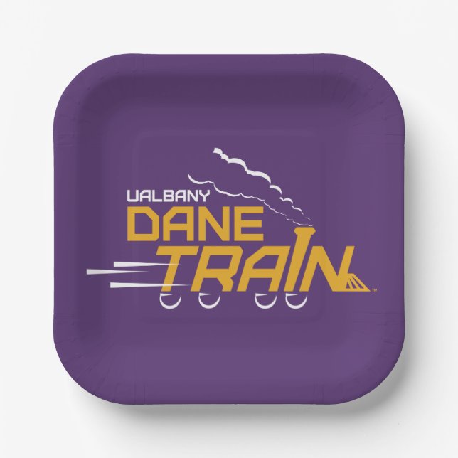 UAlbany Dane Train Logo Paper Plates (Front)
