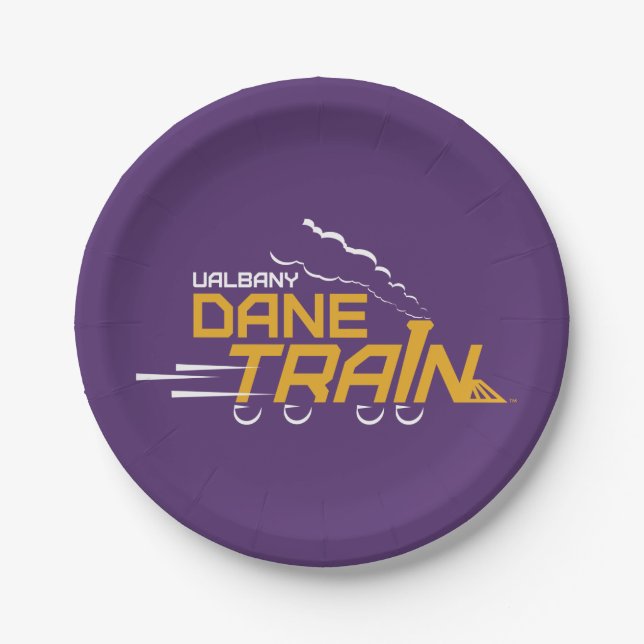 UAlbany Dane Train Logo Paper Plates (Front)