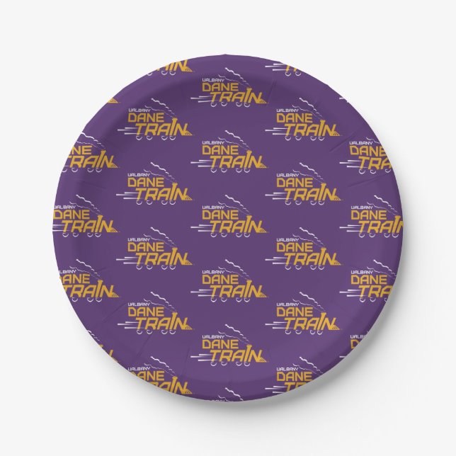 UAlbany Dane Train Logo Paper Plates (Front)