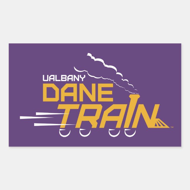 UAlbany Dane Train Logo Rectangular Sticker (Front)