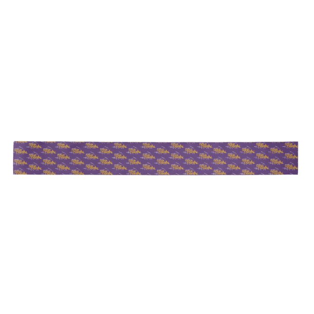UAlbany Dane Train Logo Satin Ribbon (Front)