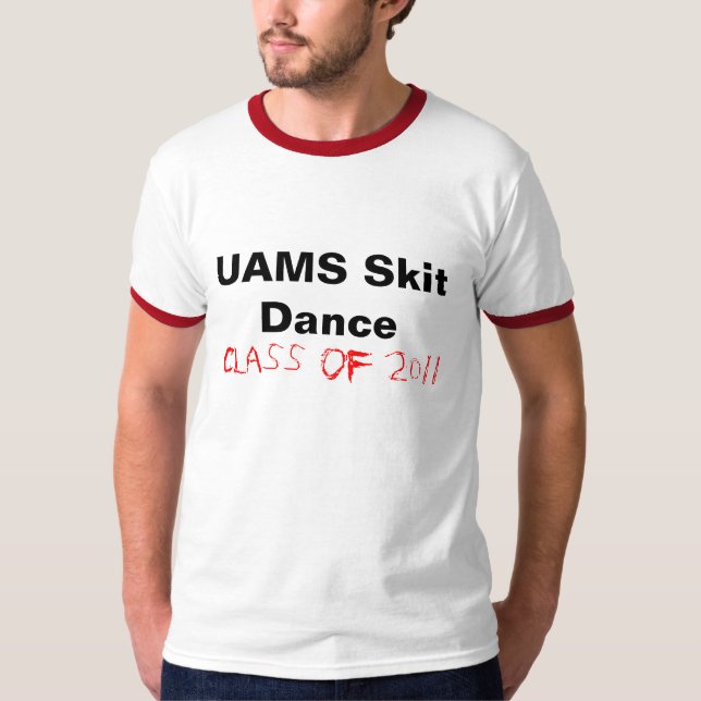 UAMS Skit Dance M4 Ringer T T-Shirt (Front)