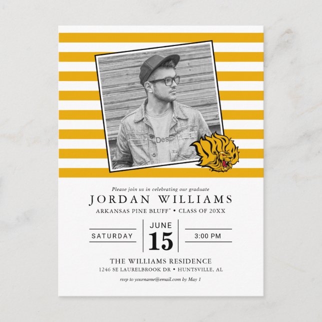 UAPB Golden Lions Graduate Announcement Postcard (Front)