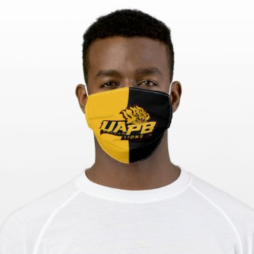 UAPB Golden Lions Logo Colorblock Adult Cloth Face Mask