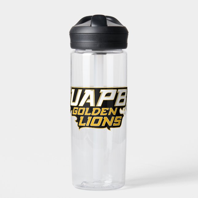 UAPB Golden Lions Wordmark Water Bottle (Front)