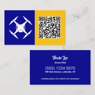 UAV Pilot Custom QR Business Card