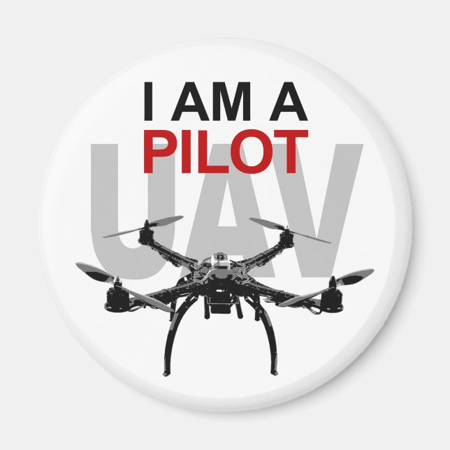UAV Quadpilot Quadcopter Pilot Magnet (Front)