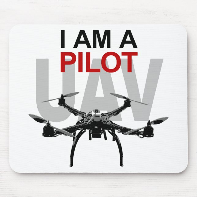 UAV Quadpilot Quadcopter Pilot Mouse Pad (Front)