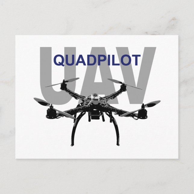 UAV Quadpilot Quadcopter Pilot Postcard (Front)