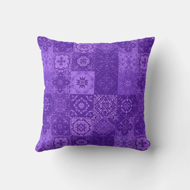 Ube Halaya Purple Throw Pillow (Back)