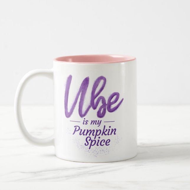 Ube (Purple Yam) is my Pumpkin Spice Two-Tone Coff Coffee Mug (Left)
