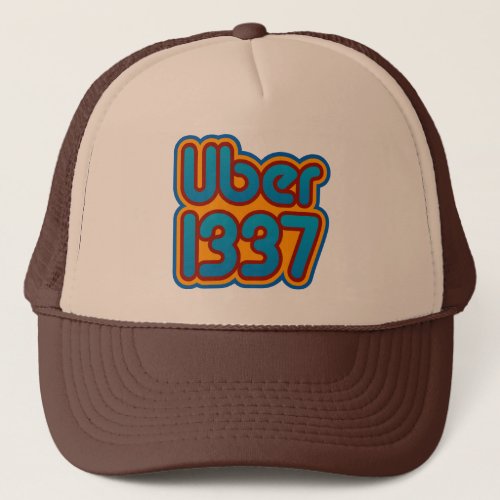 Uber 1337 trucker hat