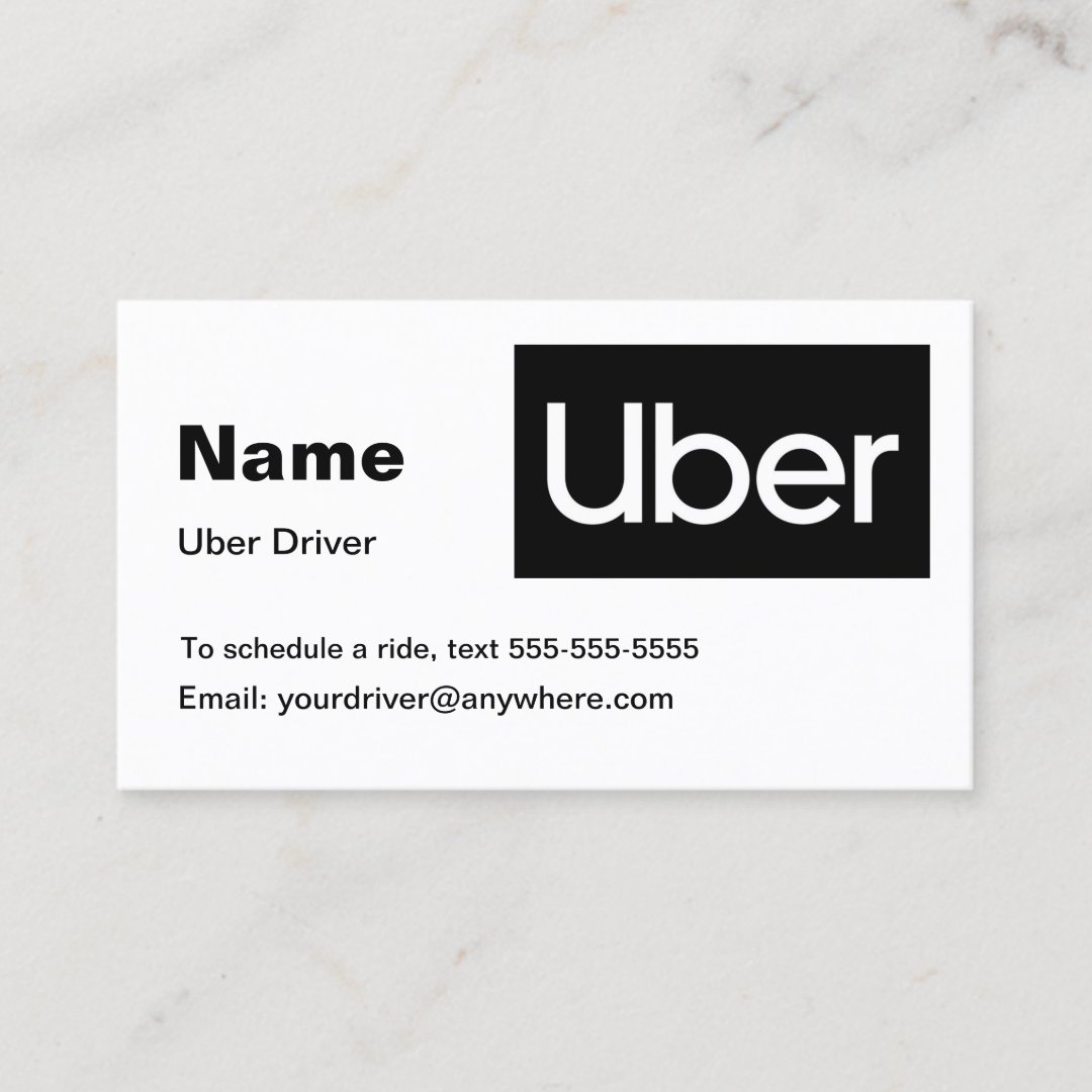 Uber Business Card | Zazzle