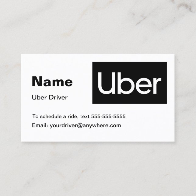 Uber Business Card (Front)