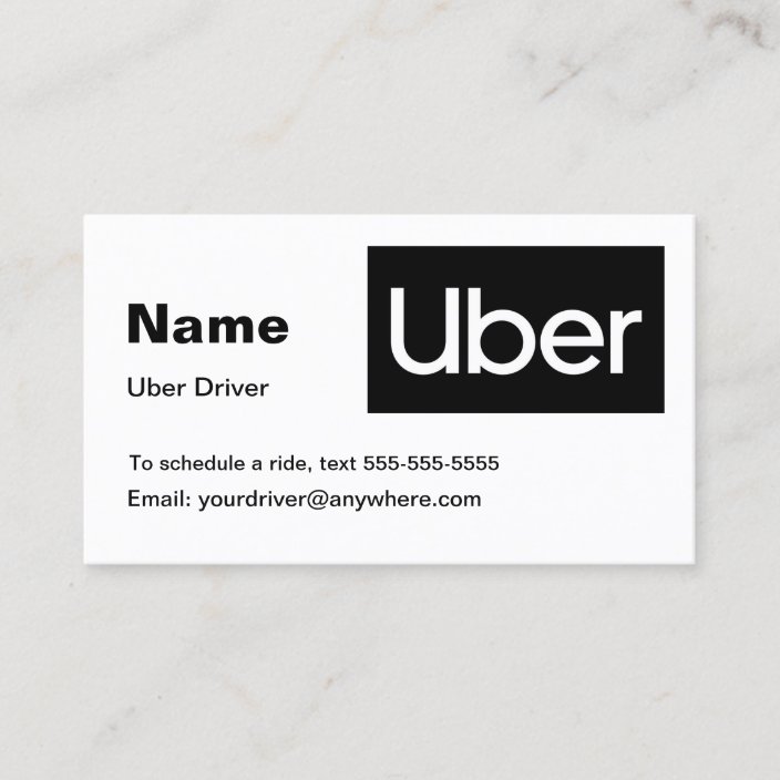 Uber Business Card Zazzle Com