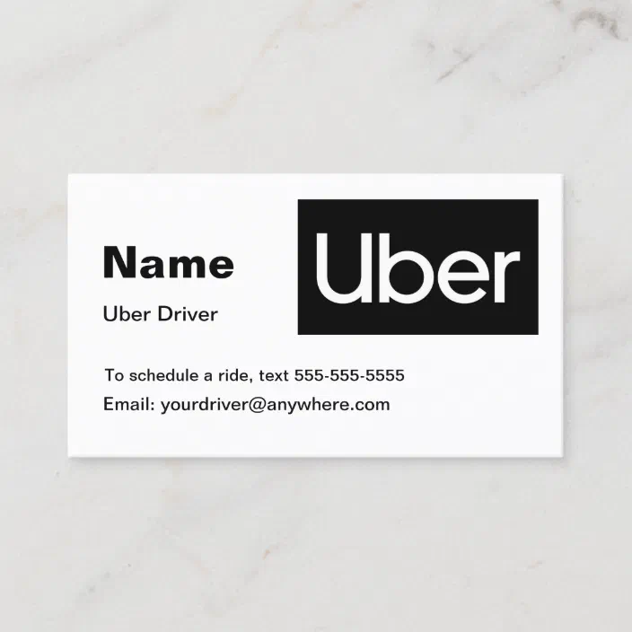 Uber Business Card  Zazzle.com