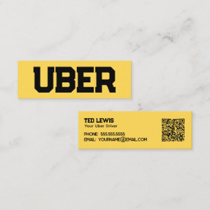 Uber Driver QR Mini Business Card
