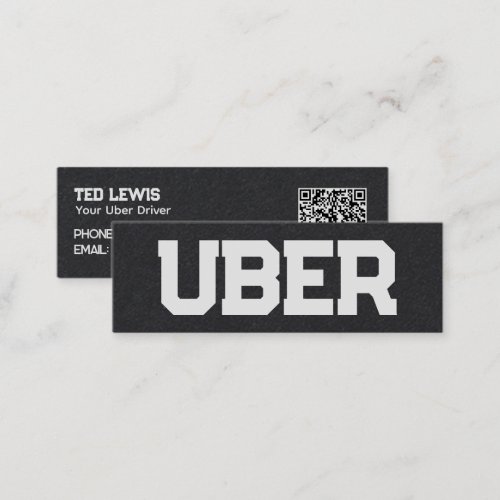 Uber Driver QR Mini Business Card
