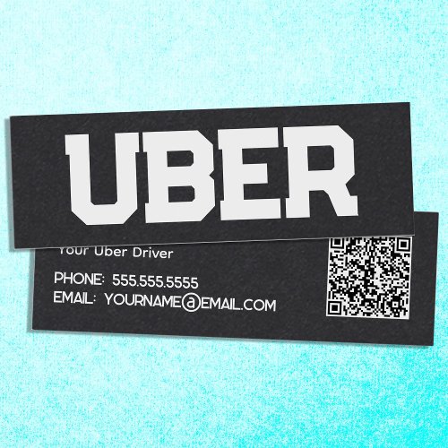 Uber Driver QR Mini Business Card