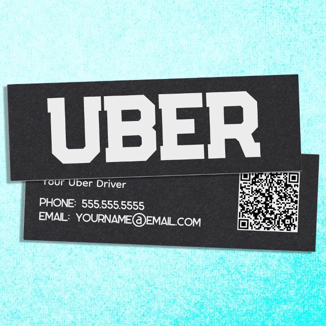 Uber Driver QR Mini Business Card (Uber Driver QR Mini Business Cards)