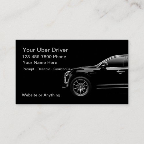 Uber Driver Ride Hailing Taxi Businsscards Business Card