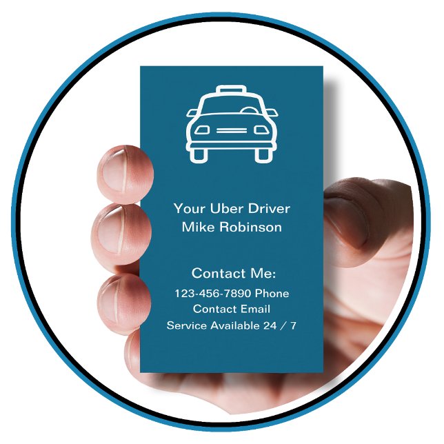 Uber Driver Simple Contact Business Cards (Creator Uploaded)
