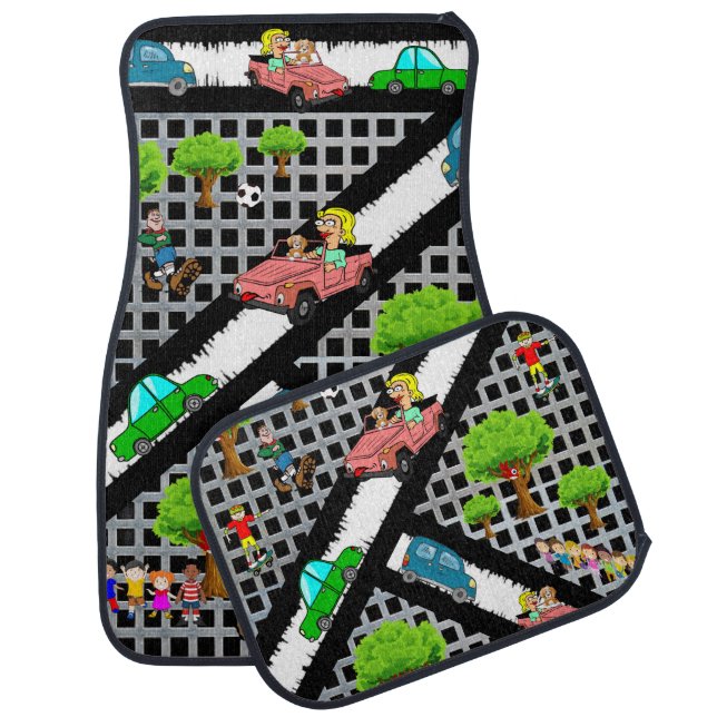 Uber Eats, Uber Driving Family StyleFloor Car Mats (Set)