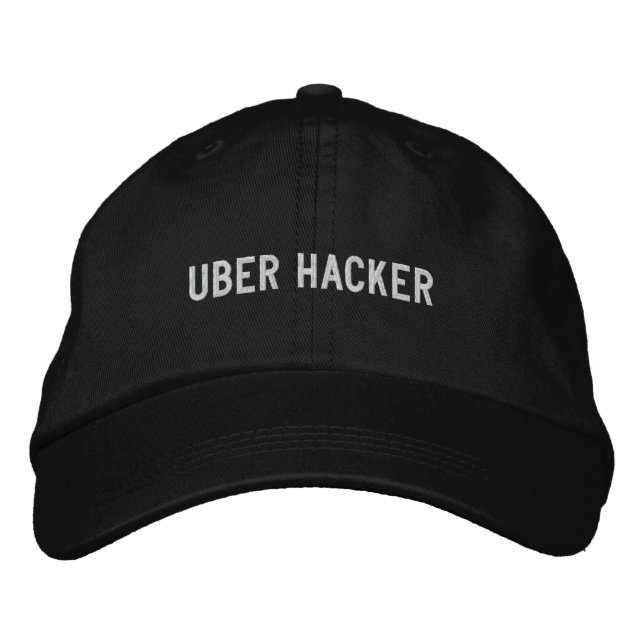 Uber Hacker Embroidered Baseball Hat (Front)