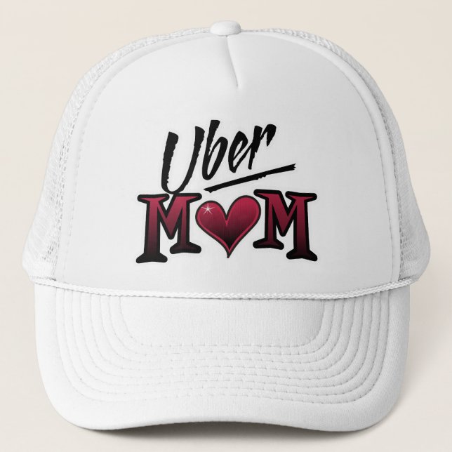Uber Mom Red Trucker Hat (Front)